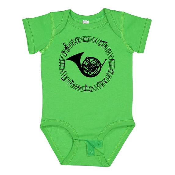 Inktastic French Horn Music Boys or Girls Baby Bodysuit