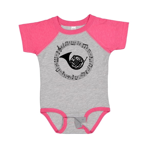Inktastic French Horn Music Boys or Girls Baby Bodysuit