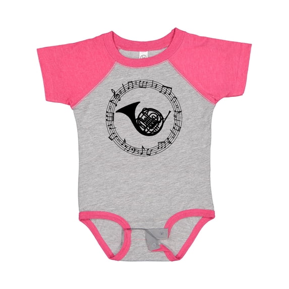 Inktastic French Horn Music Boys or Girls Baby Bodysuit