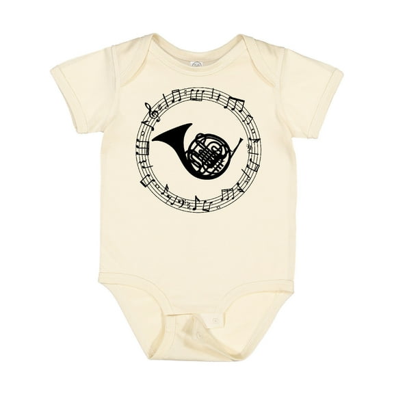 Inktastic French Horn Music Boys or Girls Baby Bodysuit