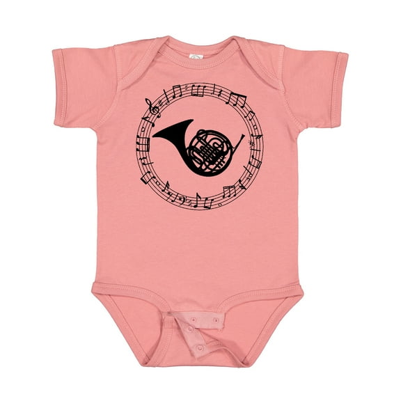 Inktastic French Horn Music Boys or Girls Baby Bodysuit