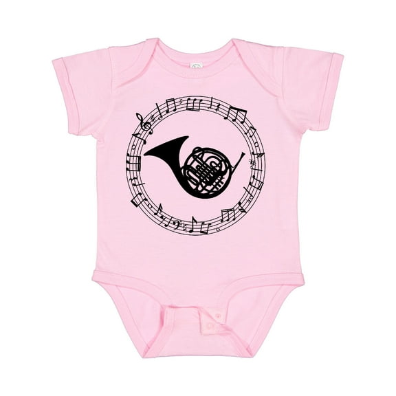 Inktastic French Horn Music Boys or Girls Baby Bodysuit