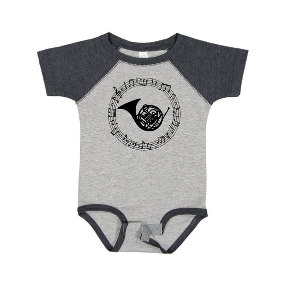 Inktastic French Horn Music Boys or Girls Baby Bodysuit