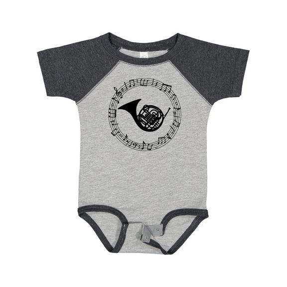 Inktastic French Horn Music Boys or Girls Baby Bodysuit