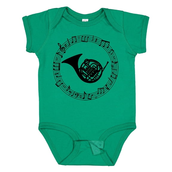 Inktastic French Horn Music Boys or Girls Baby Bodysuit