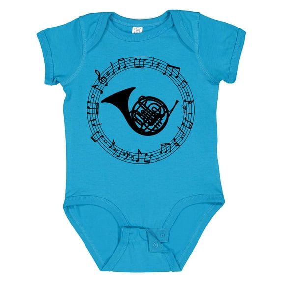 Inktastic French Horn Music Boys or Girls Baby Bodysuit