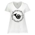 thumbnail image 1 of Inktastic French Horn Music Women's Plus Size V-Neck T-Shirt, 1 of 5