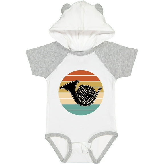 Inktastic French Horn Retro Music Sunset Boys or Girls Baby Bodysuit