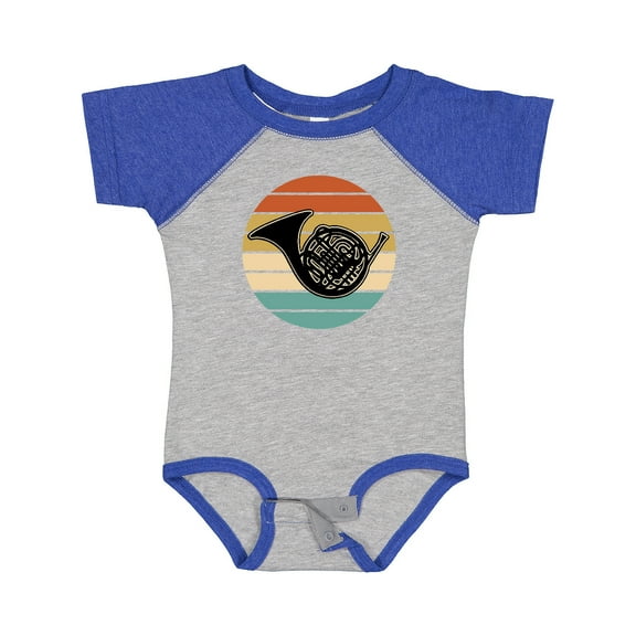 Inktastic French Horn Retro Music Sunset Boys or Girls Baby Bodysuit