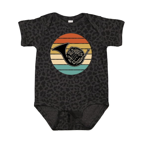 Inktastic French Horn Retro Music Sunset Boys or Girls Baby Bodysuit