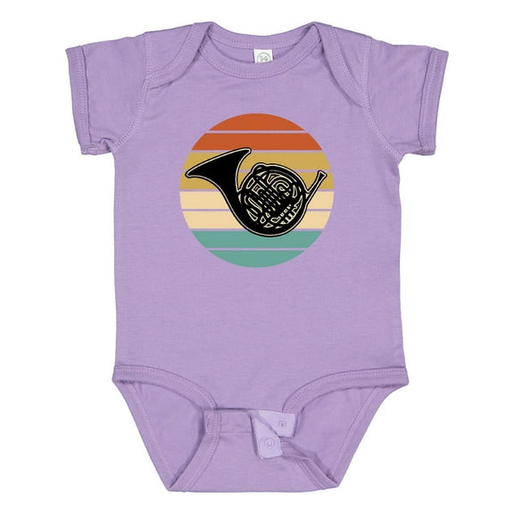 Inktastic French Horn Retro Music Sunset Boys or Girls Baby Bodysuit