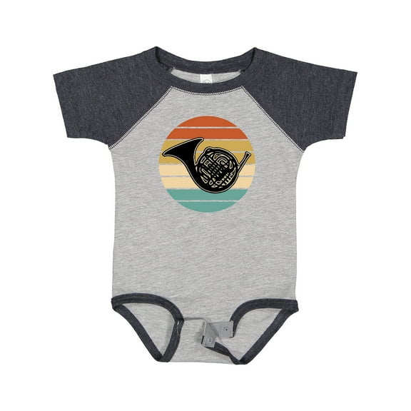Inktastic French Horn Retro Music Sunset Boys or Girls Baby Bodysuit