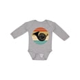 thumbnail image 1 of Inktastic French Horn Retro Music Sunset Boys or Girls Long Sleeve Baby Bodysuit, 1 of 5