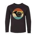 thumbnail image 1 of Inktastic French Horn Retro Music Sunset Long Sleeve Youth T-Shirt, 1 of 5