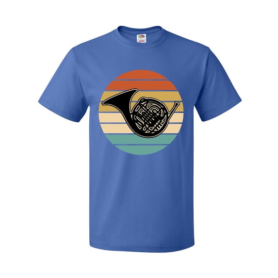 Inktastic French Horn Retro Music Sunset T-Shirt