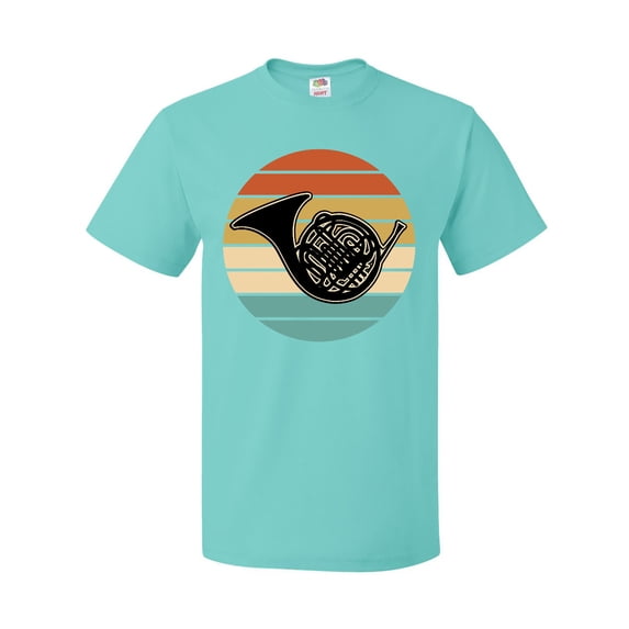 Inktastic French Horn Retro Music Sunset T-Shirt