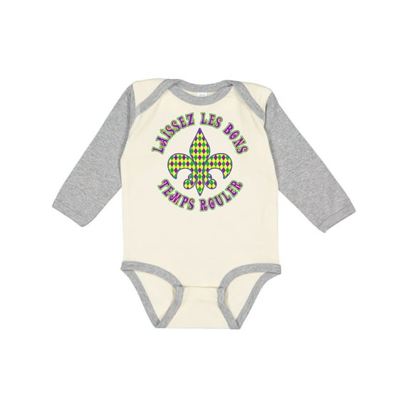 Inktastic French Mardi Gras Boys or Girls Long Sleeve Baby Bodysuit