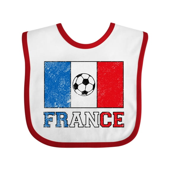 Inktastic French Soccer Boys or Girls Baby Bib