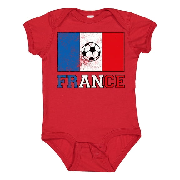 Inktastic French Soccer Boys or Girls Baby Bodysuit