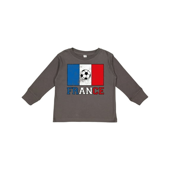 Inktastic French Soccer Boys or Girls Long Sleeve Toddler T-Shirt
