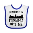 thumbnail image 1 of Inktastic Fresno California Someone Loves Me Skyline Boys or Girls Baby Bib, 1 of 4
