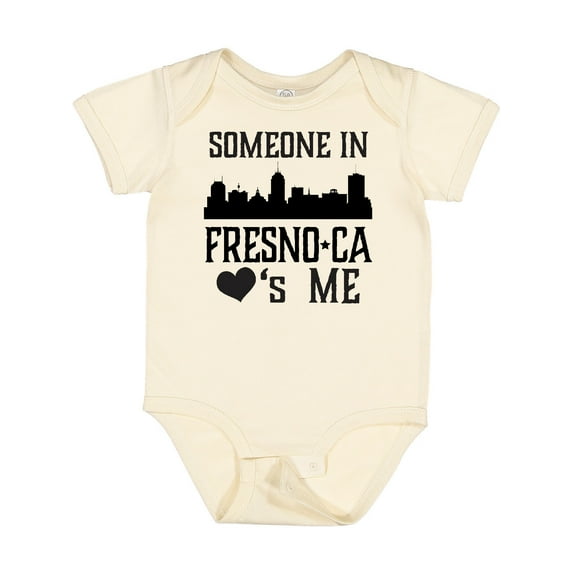 Inktastic Fresno California Someone Loves Me Skyline Boys or Girls Baby Bodysuit