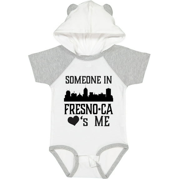 Inktastic Fresno California Someone Loves Me Skyline Boys or Girls Baby Bodysuit