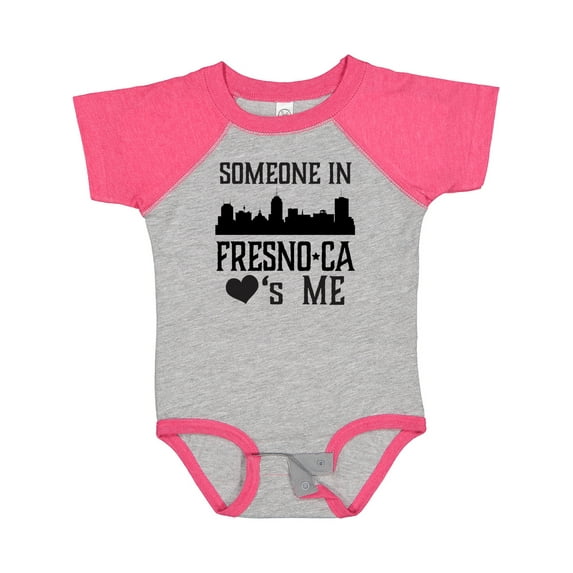 Inktastic Fresno California Someone Loves Me Skyline Boys or Girls Baby Bodysuit