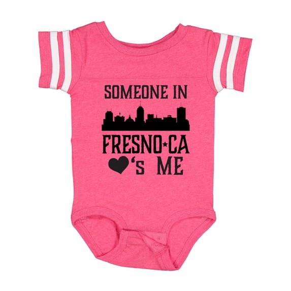Inktastic Fresno California Someone Loves Me Skyline Boys or Girls Baby Bodysuit