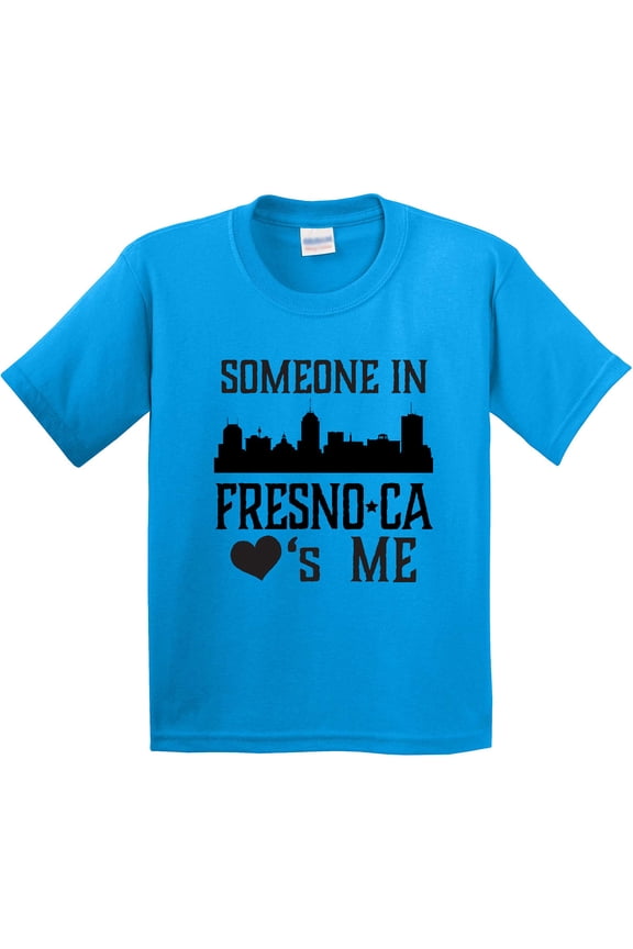 Fresno California Someone Loves Me Skyline Youth T-Shirt