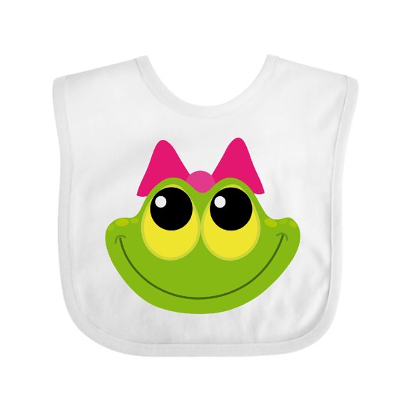 Inktastic Frog Face Girl Girls Baby Bib