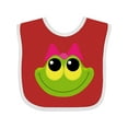 thumbnail image 1 of Inktastic Frog Face Girl Girls Baby Bib, 1 of 4