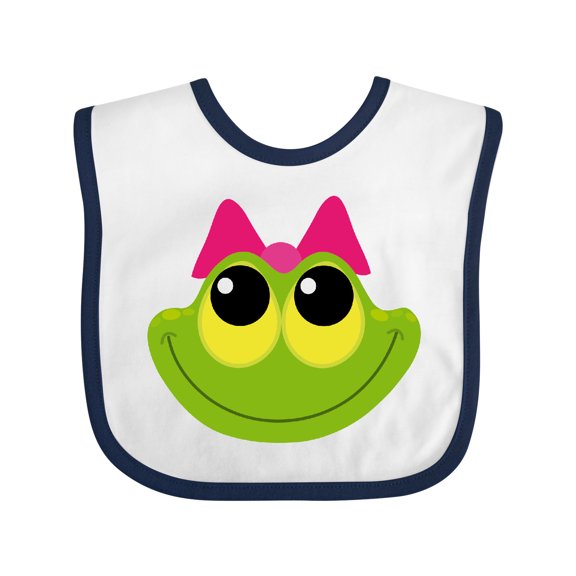 Inktastic Frog Face Girl Girls Baby Bib