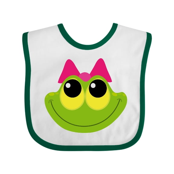 Inktastic Frog Face Girl Girls Baby Bib
