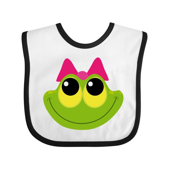 Inktastic Frog Face Girl Girls Baby Bib