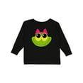 thumbnail image 1 of Inktastic Frog Face Girl Girls Long Sleeve Toddler T-Shirt, 1 of 5