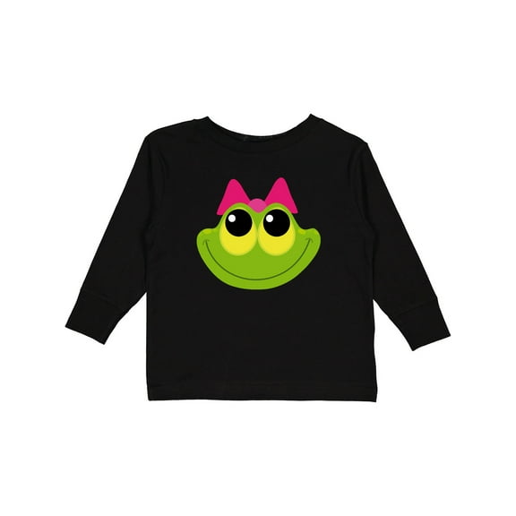 Inktastic Frog Face Girl Girls Long Sleeve Toddler T-Shirt