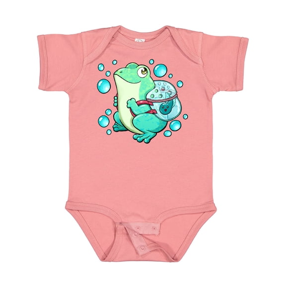 Inktastic Frog, Tadpole, and Bubbles Boys or Girls Baby Bodysuit