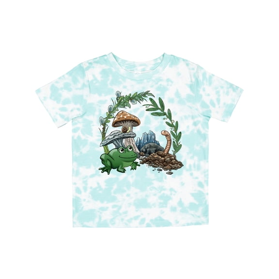 Inktastic Frog, Worm, Mushrooms Nature Scene Boys or Girls Toddler T-Shirt