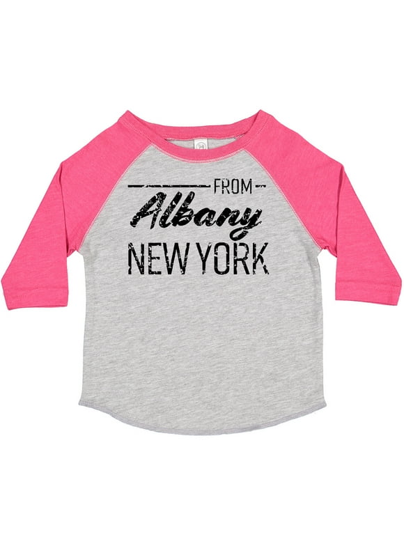 Inktastic From Albany New York in Black Distressed Text Boys or Girls Toddler T-Shirt