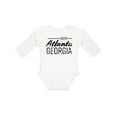 thumbnail image 1 of Inktastic From Atlanta Georgia in Black Distressed Text Boys or Girls Long Sleeve Baby Bodysuit, 1 of 5