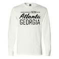 thumbnail image 1 of Inktastic From Atlanta Georgia in Black Distressed Text Long Sleeve T-Shirt, 1 of 5