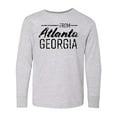 thumbnail image 1 of Inktastic From Atlanta Georgia in Black Distressed Text Long Sleeve Youth T-Shirt, 1 of 5