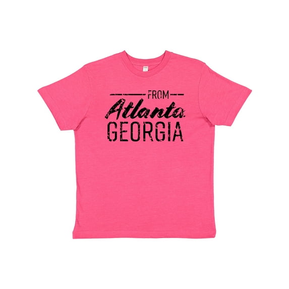 Inktastic From Atlanta Georgia in Black Distressed Text Youth T-Shirt