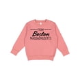 thumbnail image 1 of Inktastic From Boston Massachusetts in Black Distressed Text Toddler Sweatshirt, 1 of 4