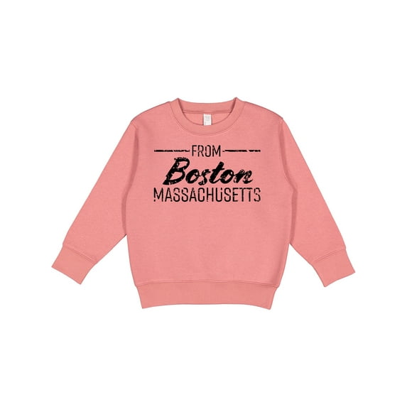 Inktastic From Boston Massachusetts in Black Distressed Text Toddler Sweatshirt