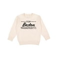 thumbnail image 1 of Inktastic From Boston Massachusetts in Black Distressed Text Toddler Sweatshirt, 1 of 4