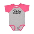 thumbnail image 1 of Inktastic From Little Rock Arkansas in Black Distressed Text Boys or Girls Baby Bodysuit, 1 of 5