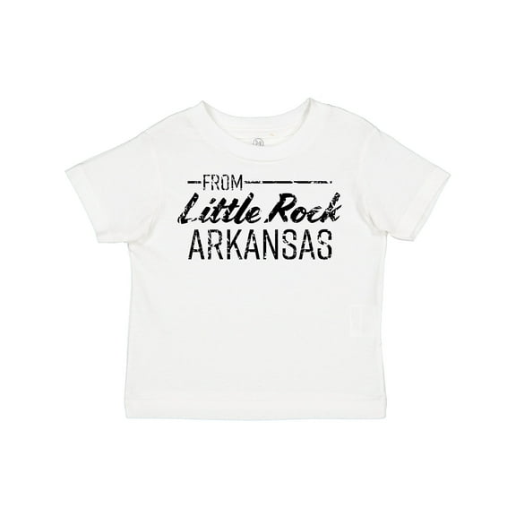 Inktastic From Little Rock Arkansas in Black Distressed Text Boys or Girls Toddler T-Shirt