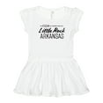 thumbnail image 1 of Inktastic From Little Rock Arkansas in Black Distressed Text Girls Toddler Dress, 1 of 5
